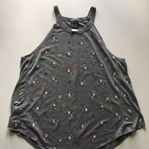 Modern Lux tank gray top with unicorns size XL